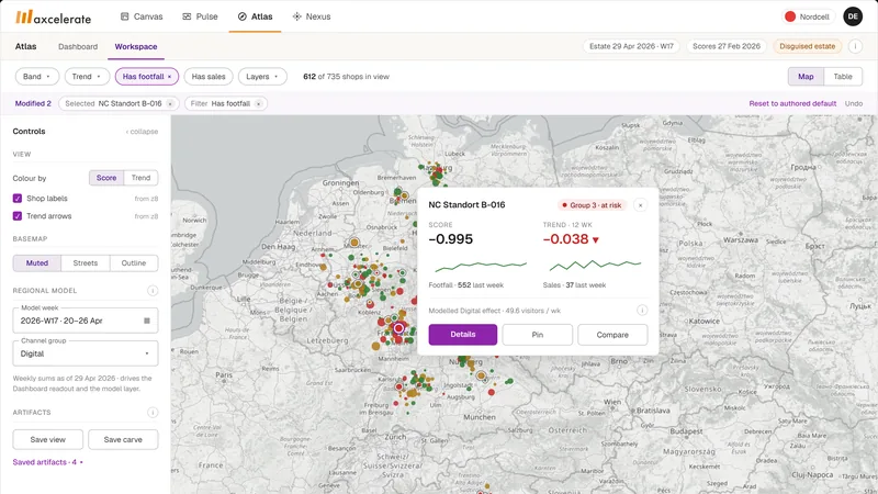 Atlas screen: the workspace map